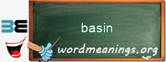 WordMeaning blackboard for basin